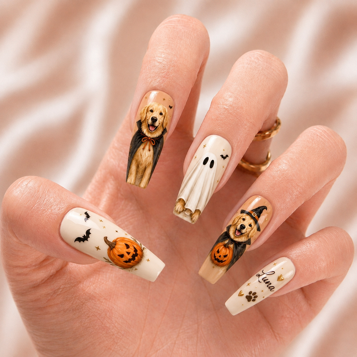 Customizes Dog Halloween – Personalized Press-On Nails
