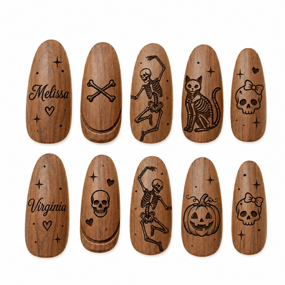 Halloween Skeleton Family – Personalized Press-On Nails