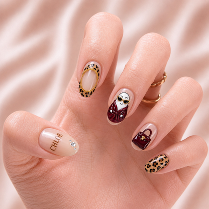 Leopard Luxe Besties – Personalized Press-On Nails
