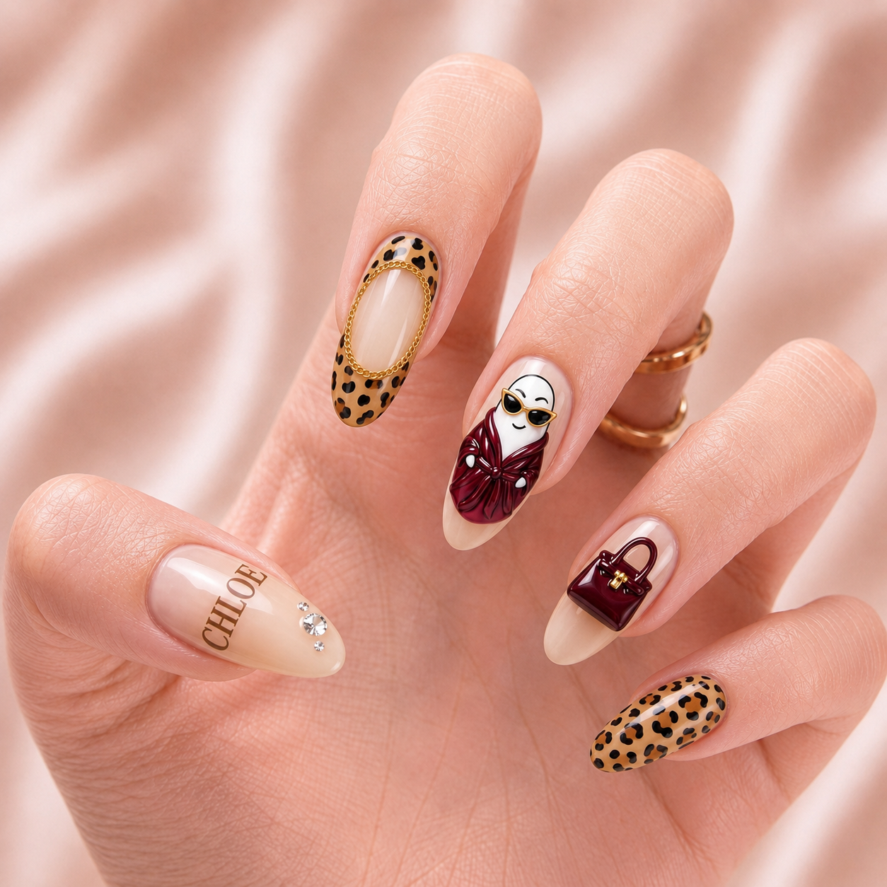 Leopard Luxe Besties – Personalized Press-On Nails