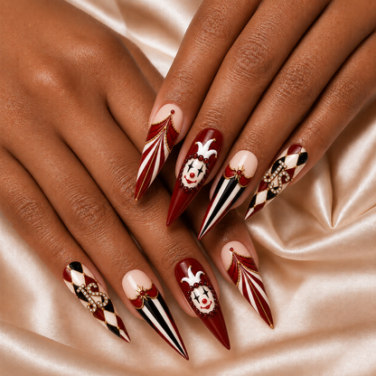 Clown Halloween - Personalized Press-On Nails
