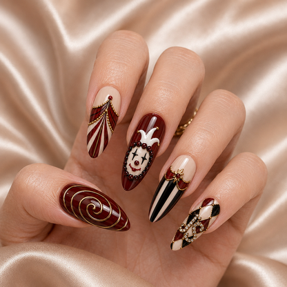 Clown Halloween - Personalized Press-On Nails
