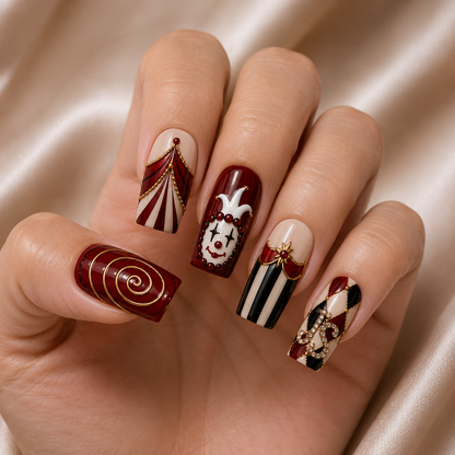 Clown Halloween - Personalized Press-On Nails