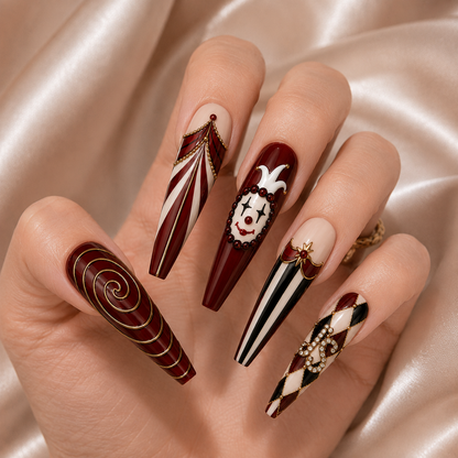 Clown Halloween - Personalized Press-On Nails