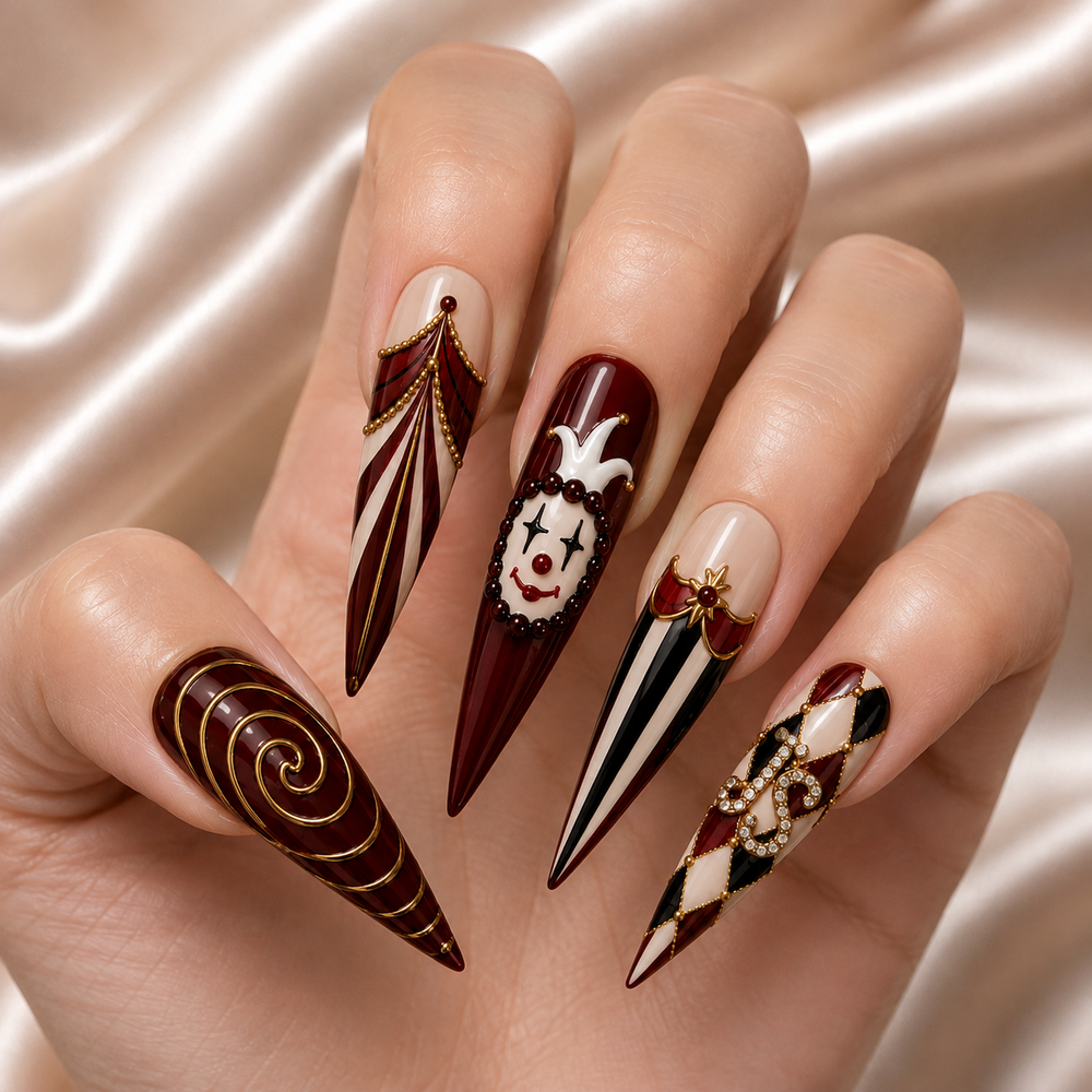 Clown Halloween - Personalized Press-On Nails