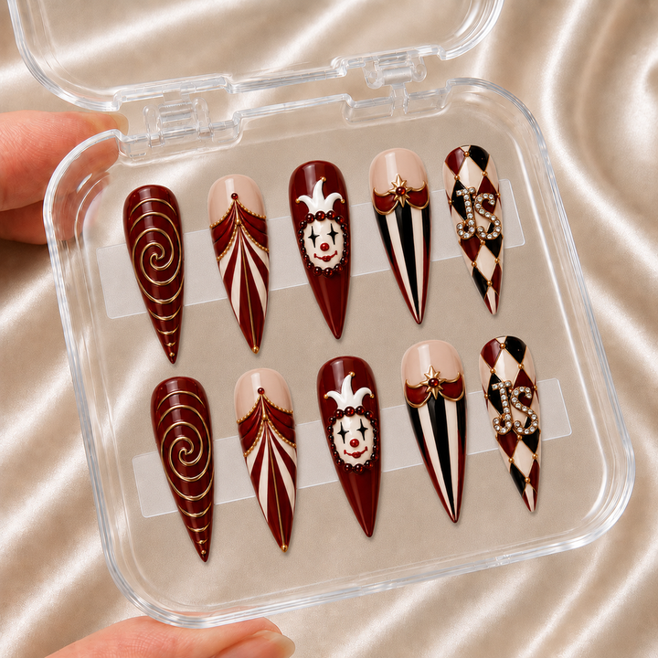 Clown Halloween - Personalized Press-On Nails