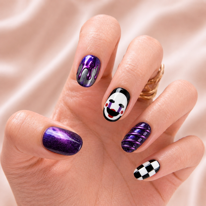 Custom Purple Puppet – Personalized Press-On Nails