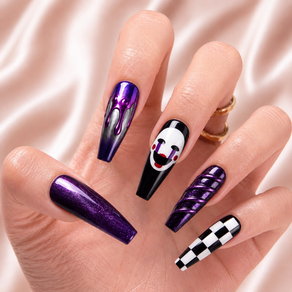 Custom Purple Puppet – Personalized Press-On Nails