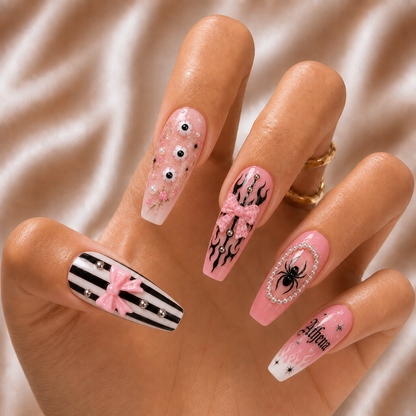 Pink Gothic - Personalized Press-On Nails
