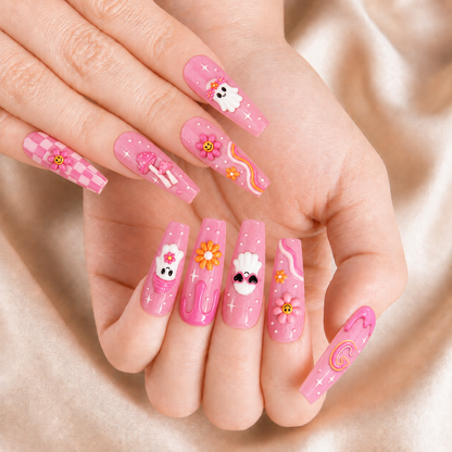 Groovy Ghost - Personalized Press-On Nails