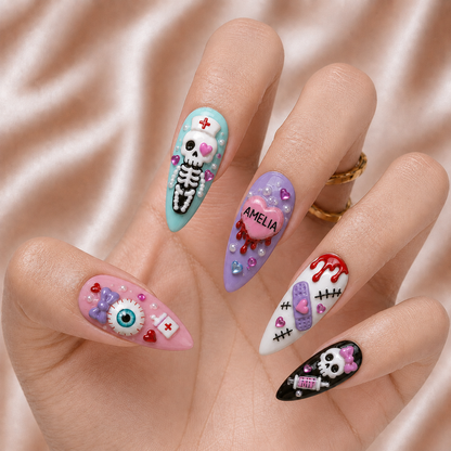 Nurse Halloween - Personalized Press-On Nails