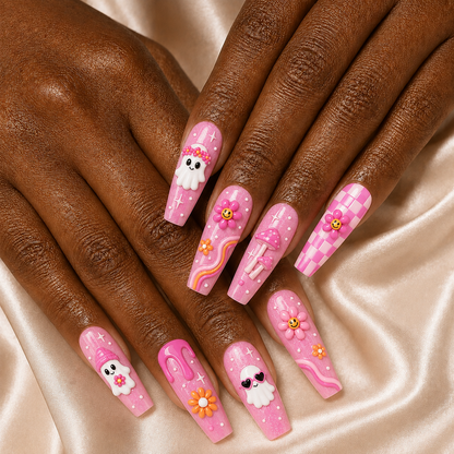 Groovy Ghost - Personalized Press-On Nails