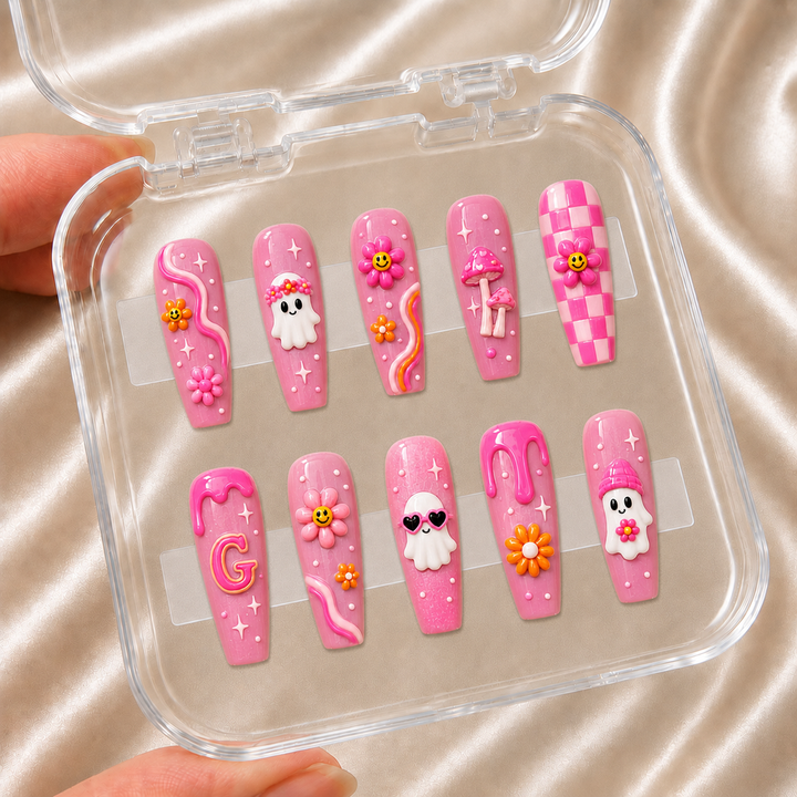 Groovy Ghost - Personalized Press-On Nails
