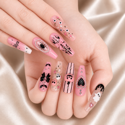 Pink Gothic - Personalized Press-On Nails