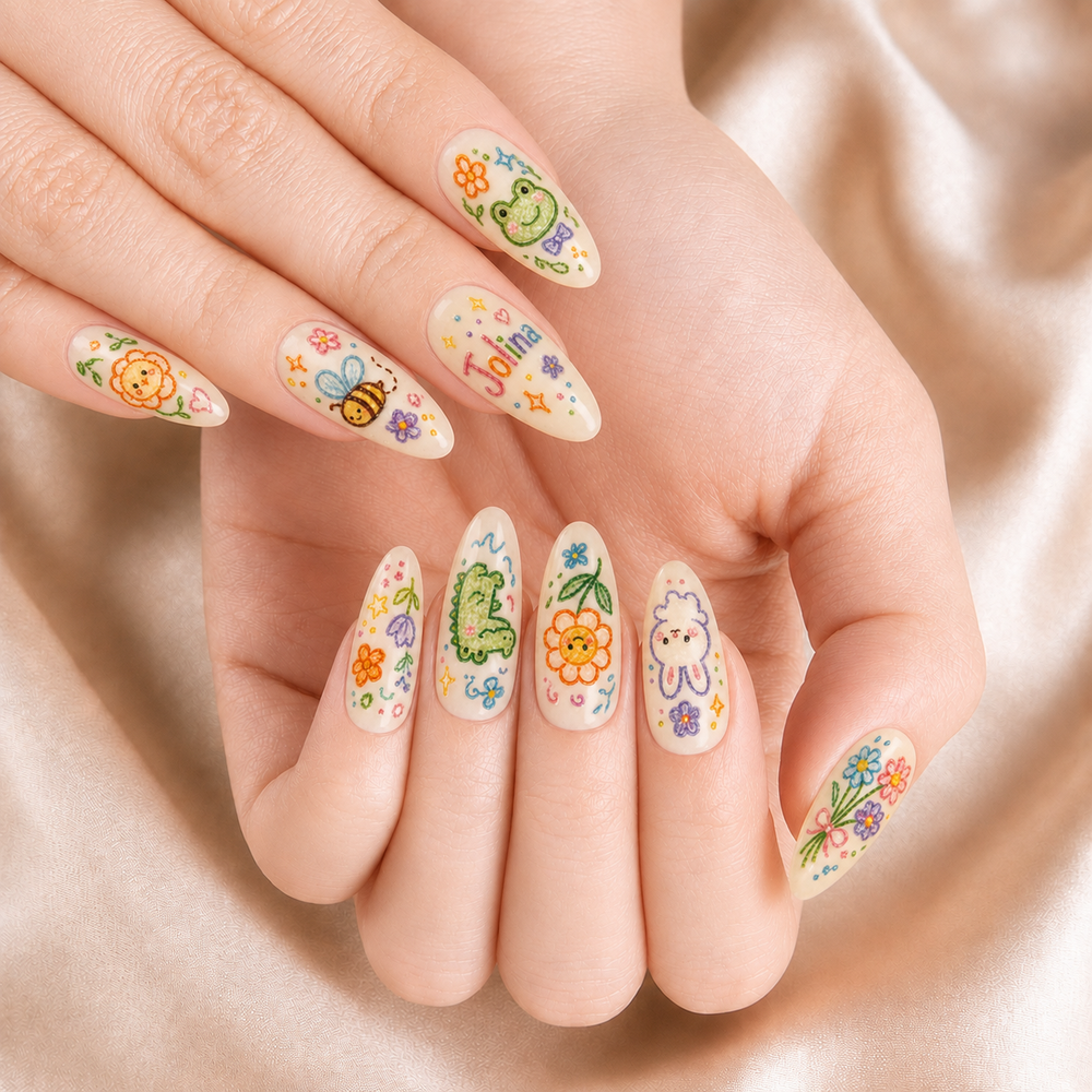 Back To School - Personalized Press-On Nails