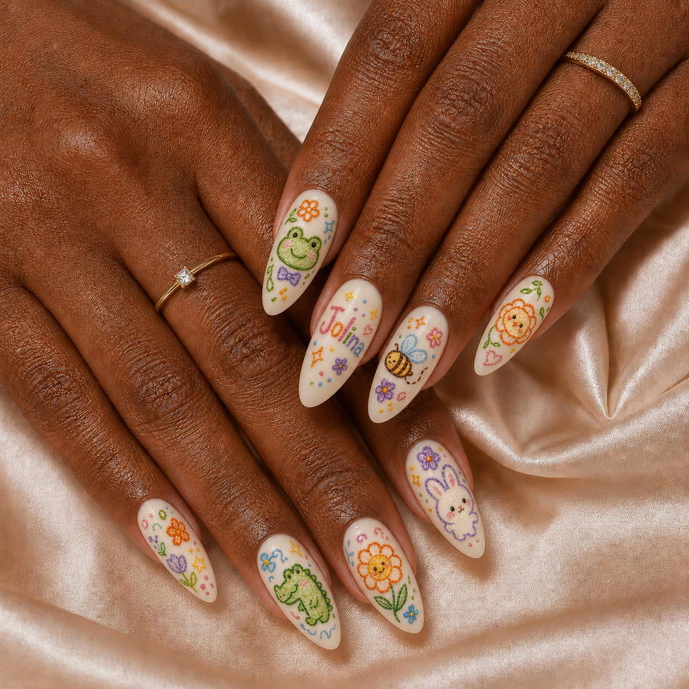 Back To School - Personalized Press-On Nails