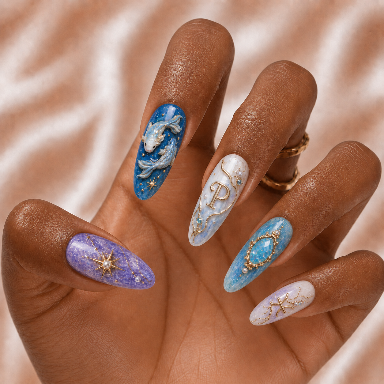Pisces Zodiac - Personalized Press-On Nails