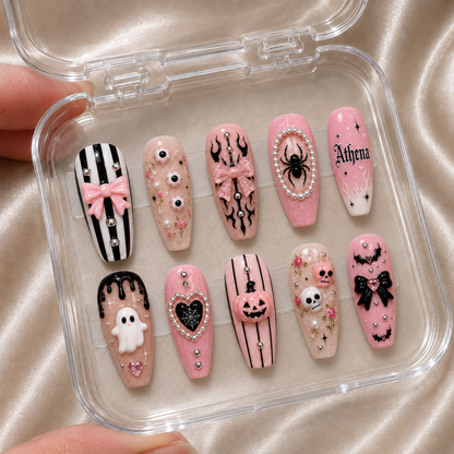 Pink Gothic - Personalized Press-On Nails