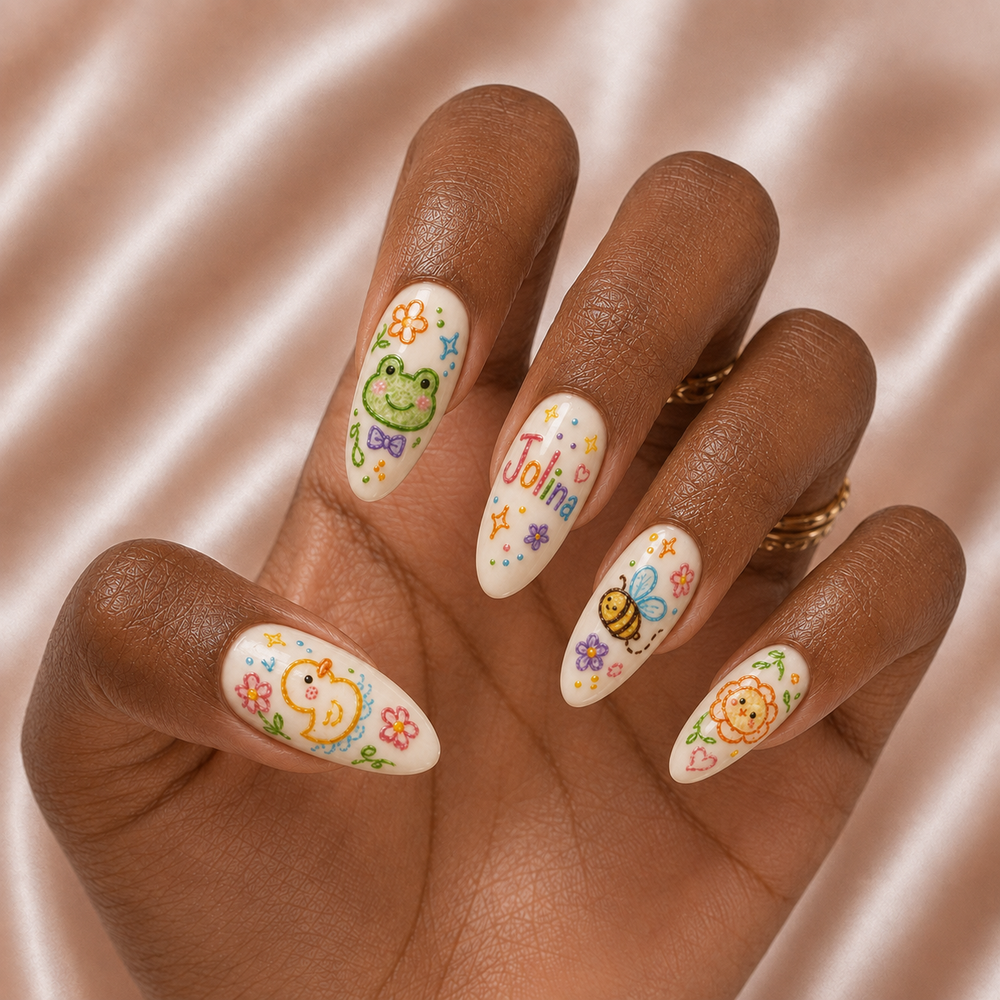 Back To School - Personalized Press-On Nails