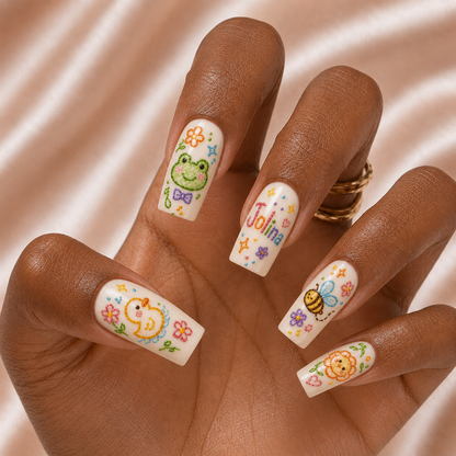 Back To School - Personalized Press-On Nails