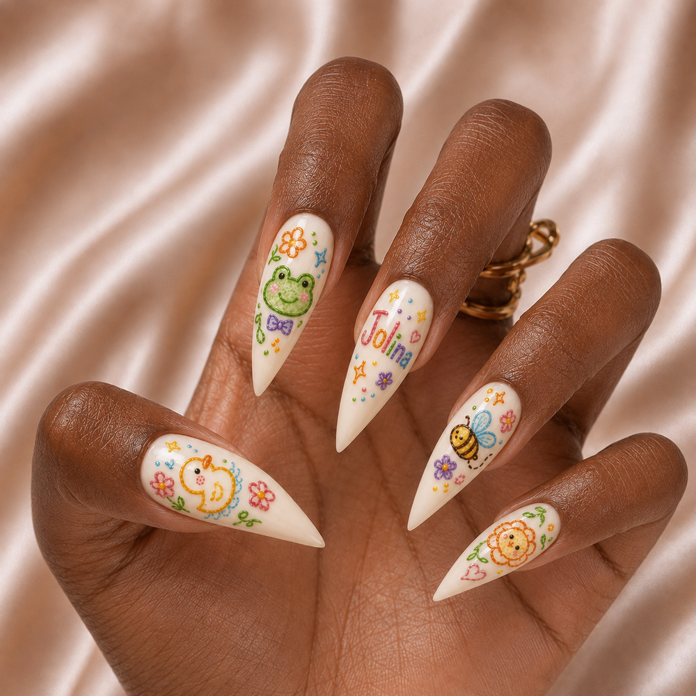 Back To School - Personalized Press-On Nails