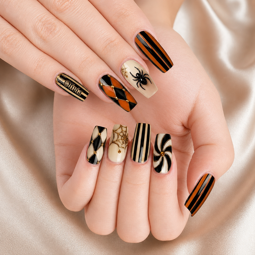 Goth Halloween - Personalized Press-On Nails