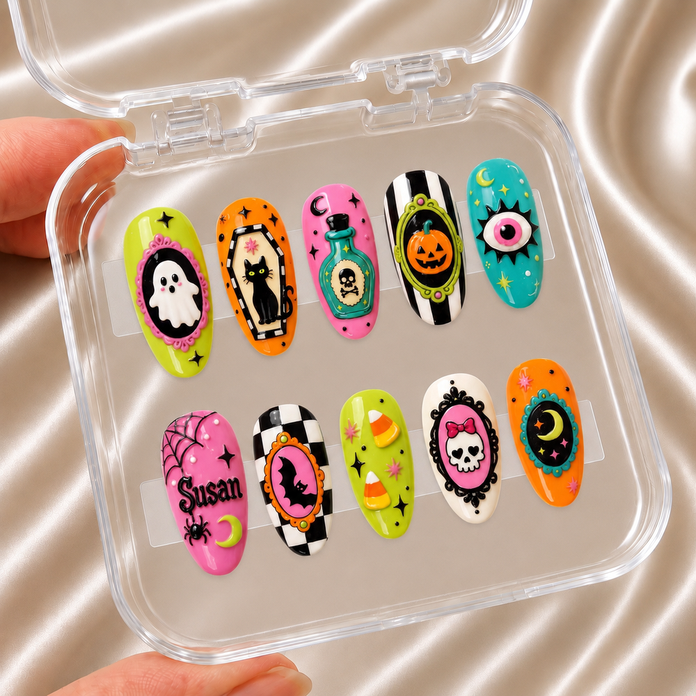 Retro Spooky - Personalized Press-On Nails