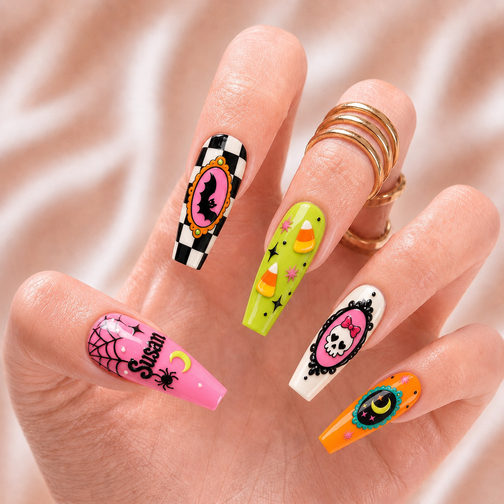 Retro Spooky - Personalized Press-On Nails