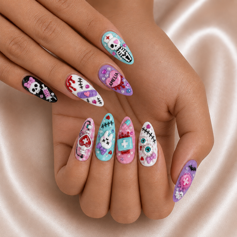 Nurse Halloween - Personalized Press-On Nails