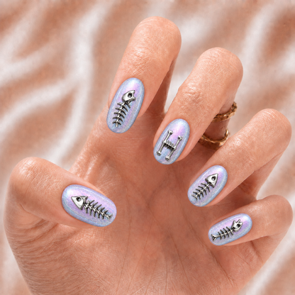 Fish Skeleton - Personalized Press-On Nails