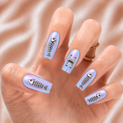 Fish Skeleton - Personalized Press-On Nails