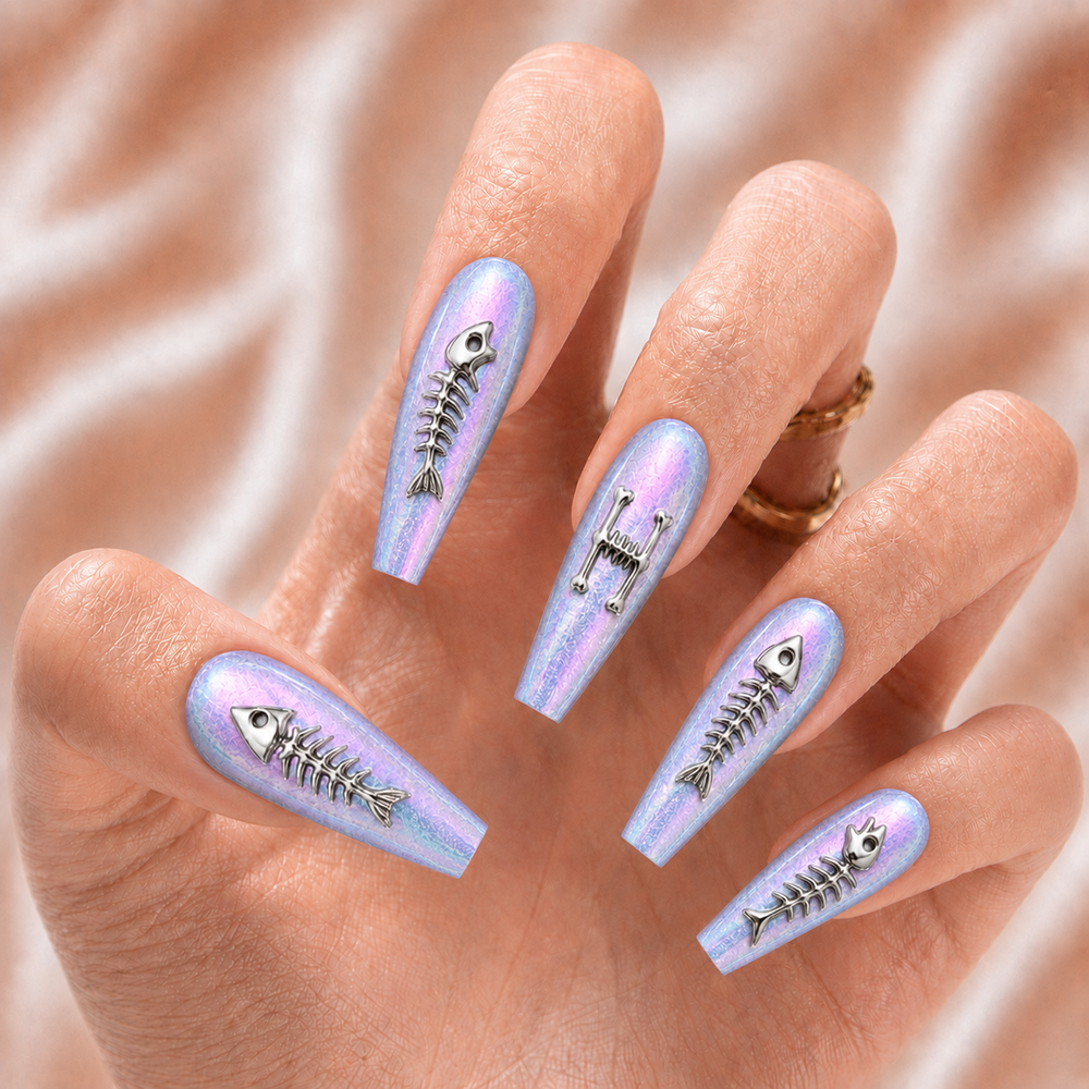 Fish Skeleton - Personalized Press-On Nails