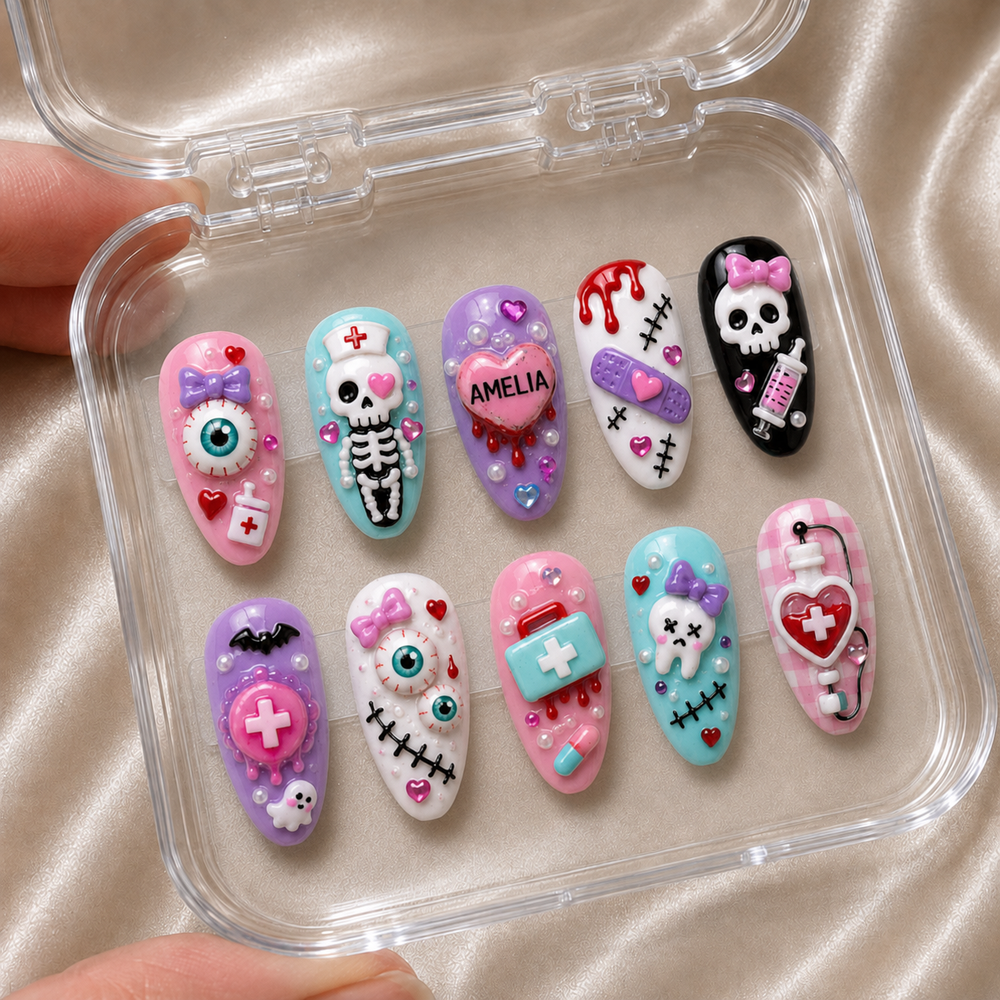 Nurse Halloween - Personalized Press-On Nails