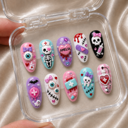 Nurse Halloween - Personalized Press-On Nails