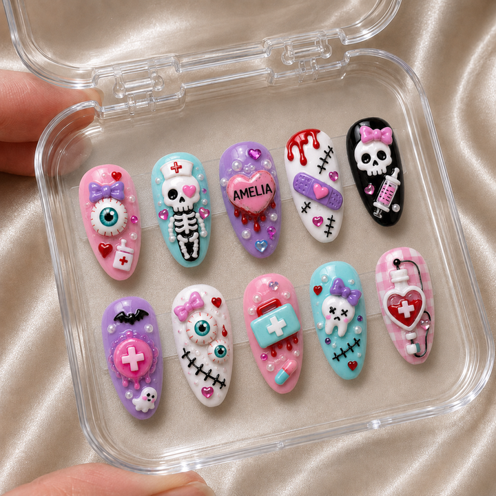 Nurse Halloween - Personalized Press-On Nails