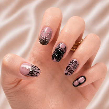 Gothic Love Web — Custom Press-On Nails