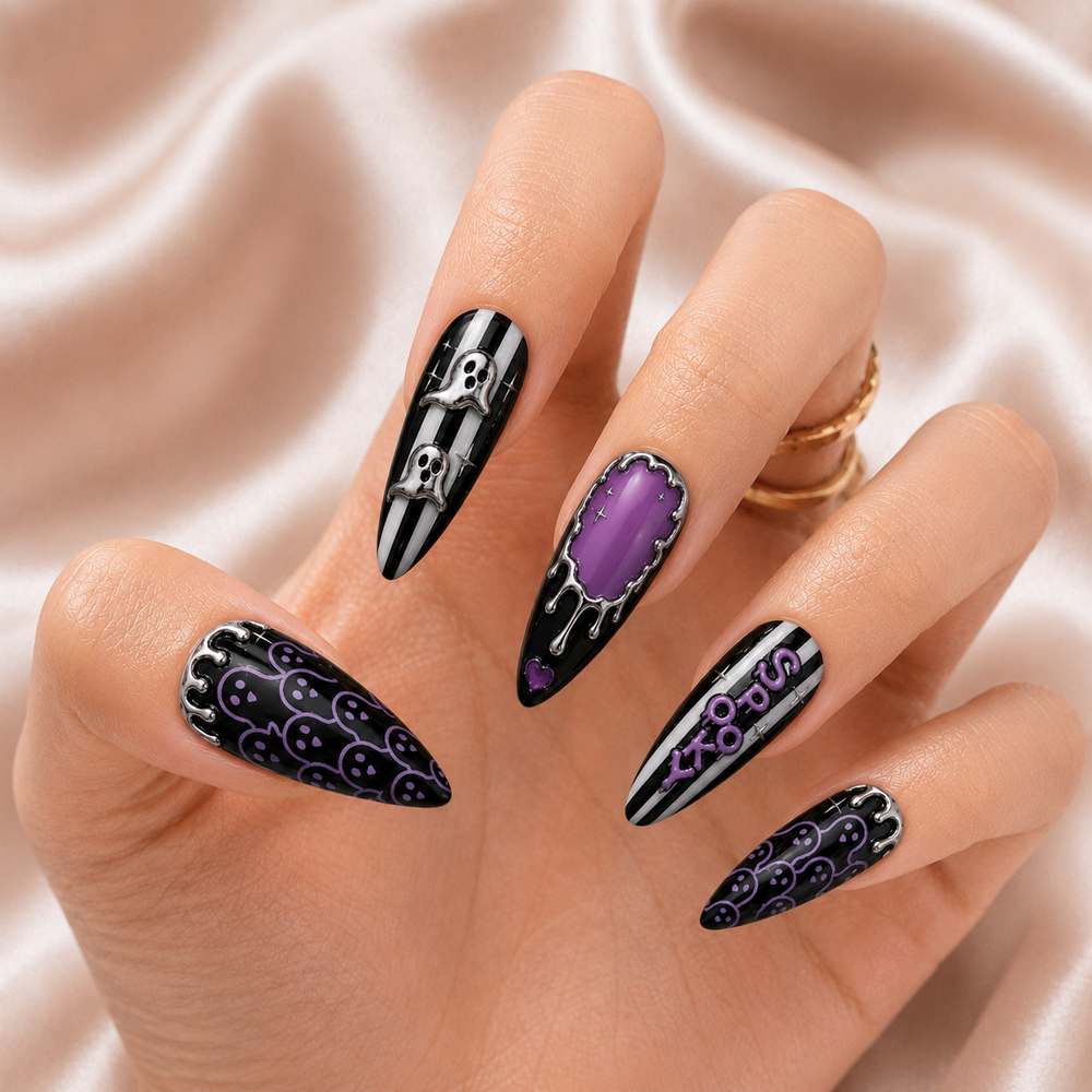Ghost Spooky - Personalized Press-On Nails