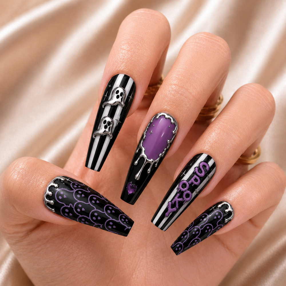 Ghost Spooky - Personalized Press-On Nails