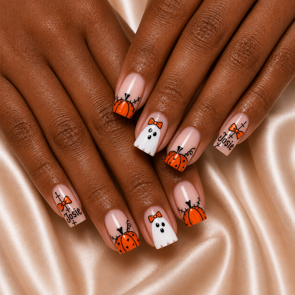 Pumpkin Halloween - Personalized Press-On Nails
