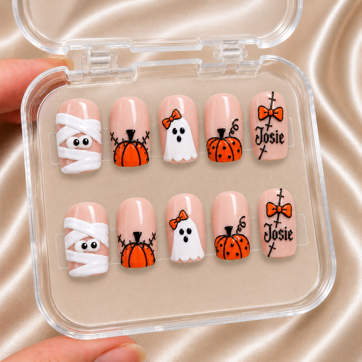 Pumpkin Halloween - Personalized Press-On Nails