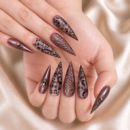 Leopard Skull - Personalized Press-On Nails