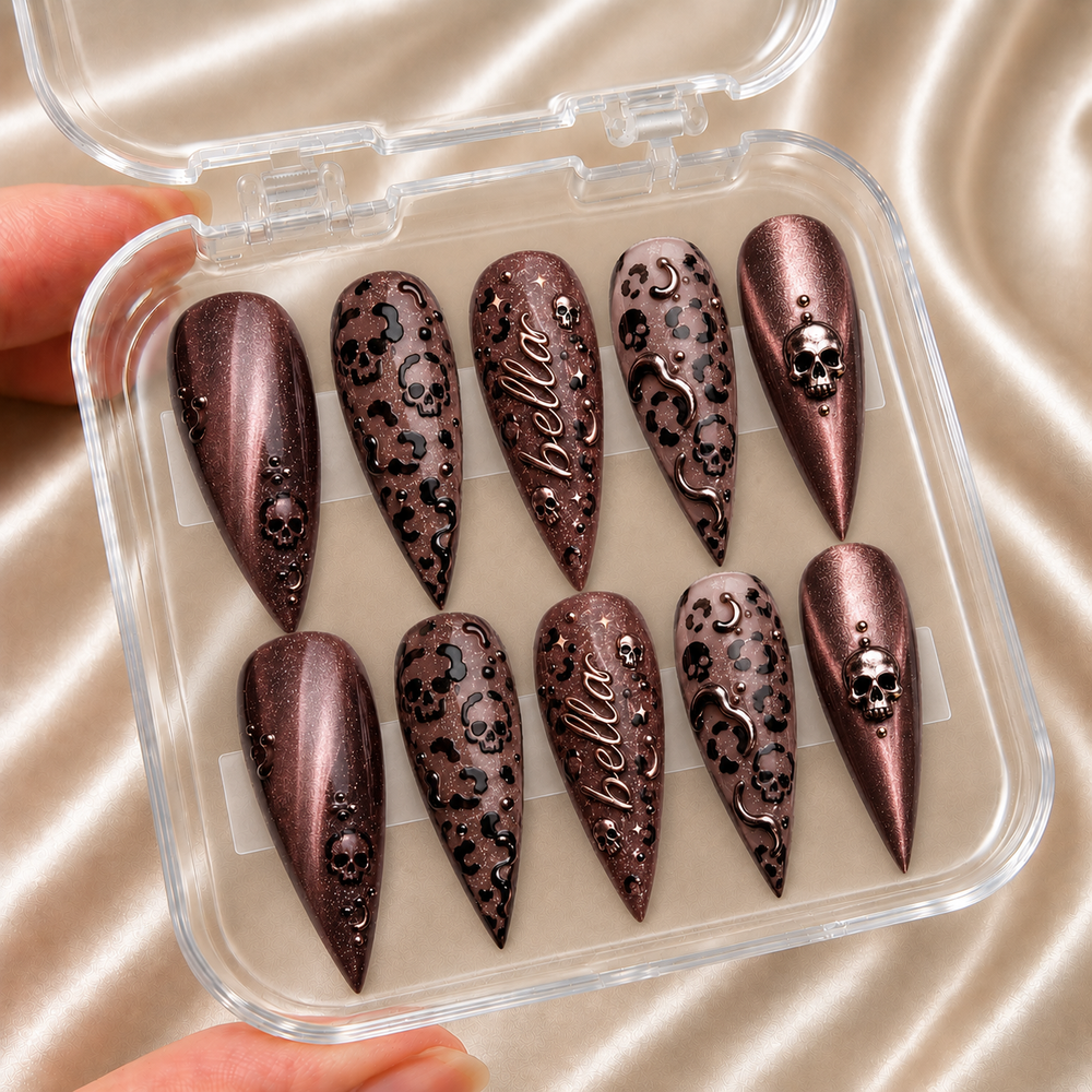 Leopard Skull - Personalized Press-On Nails