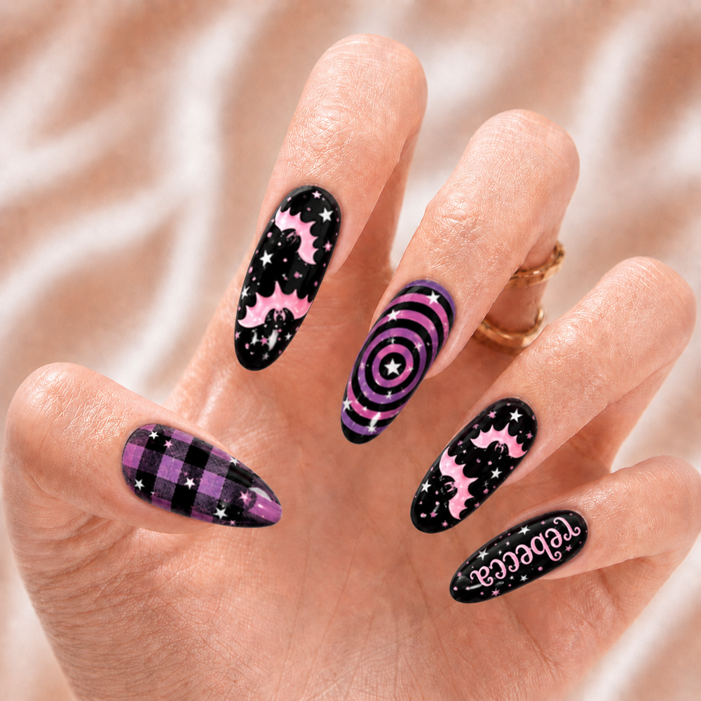Gothic Bat - Personalized Press-On Nails