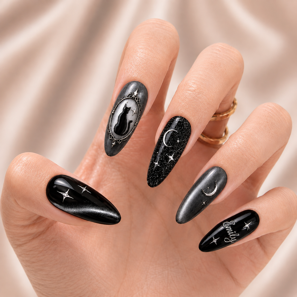 Black Cat - Personalized Press-On Nails