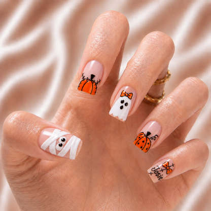 Pumpkin Halloween - Personalized Press-On Nails