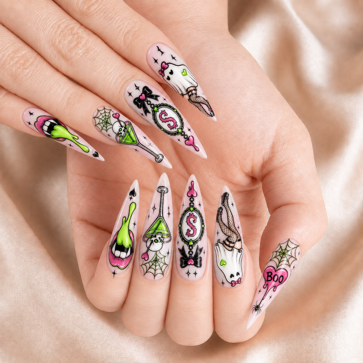Halloween Pop Art - Personalized Press-On Nails