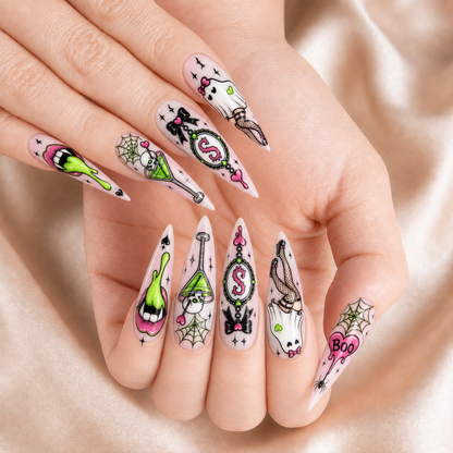 Halloween Pop Art - Personalized Press-On Nails