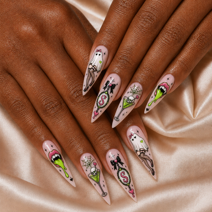 Halloween Pop Art - Personalized Press-On Nails