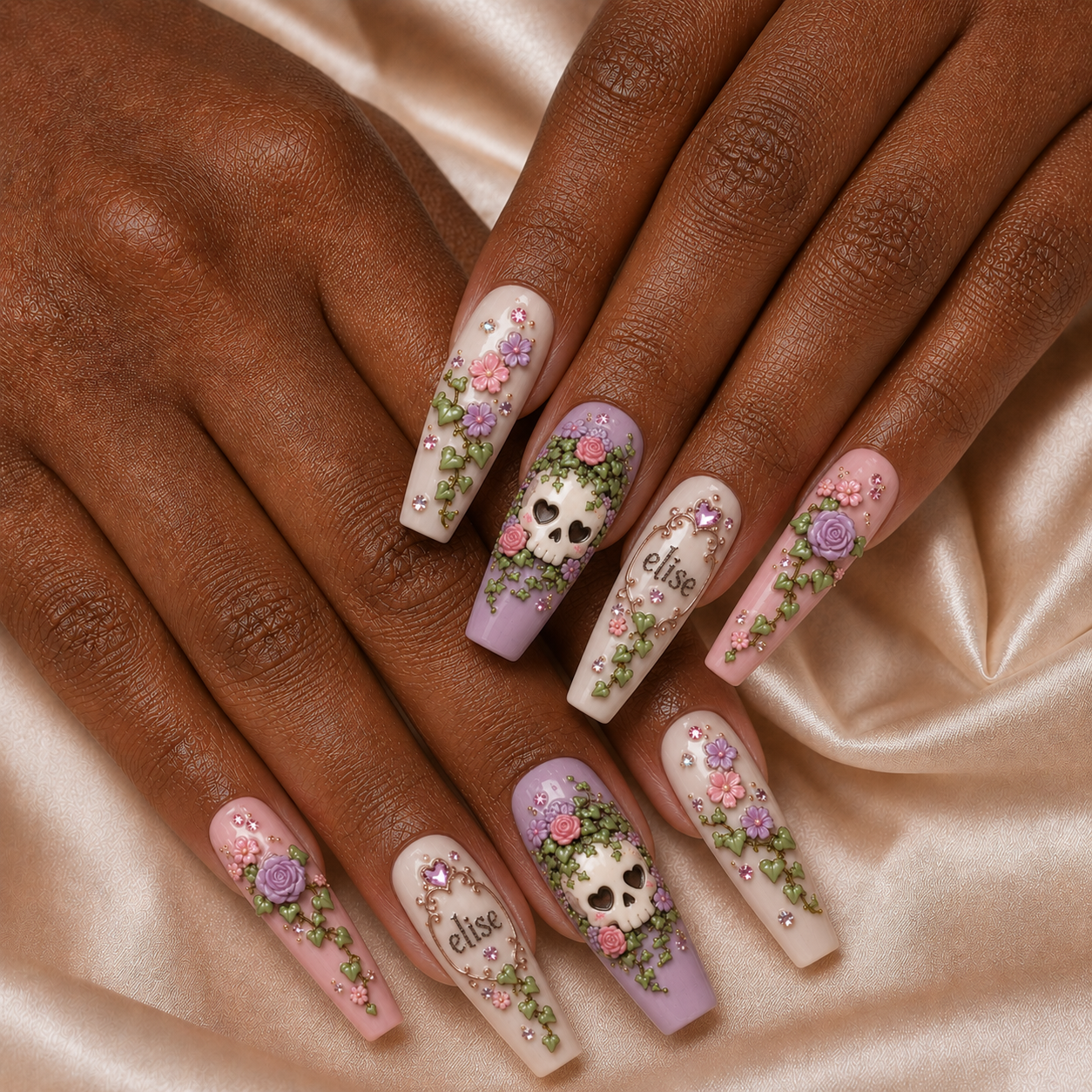 Skull Garden - Personalized Press-On Nails