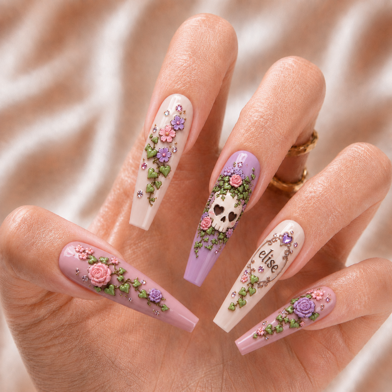 Skull Garden - Personalized Press-On Nails